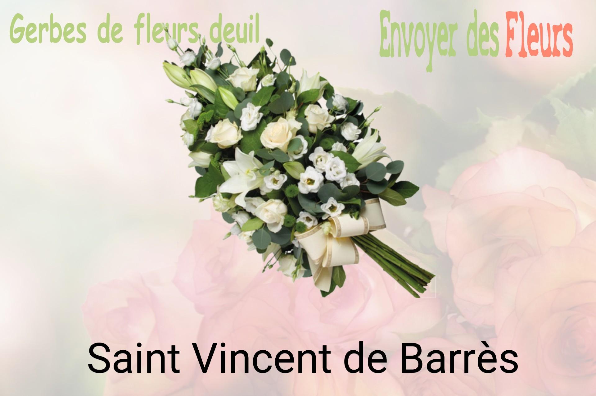 Gerbe de fleurs de deuil livrée à Saint-Vincent-de-Barrès